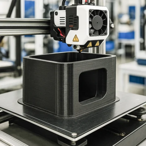 3D-Drucker mit Bauteil